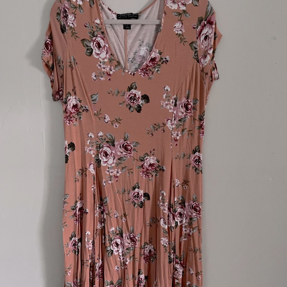 Deep Dusty Pink Floral Dress